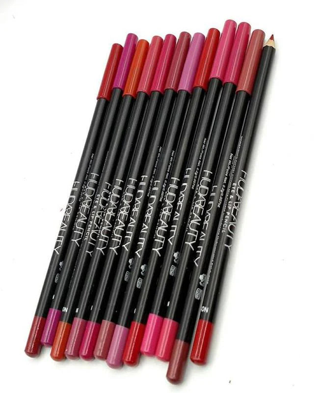 Huda Beauty Perfect Lip and Eye Liner Pencil (12 Pieces)