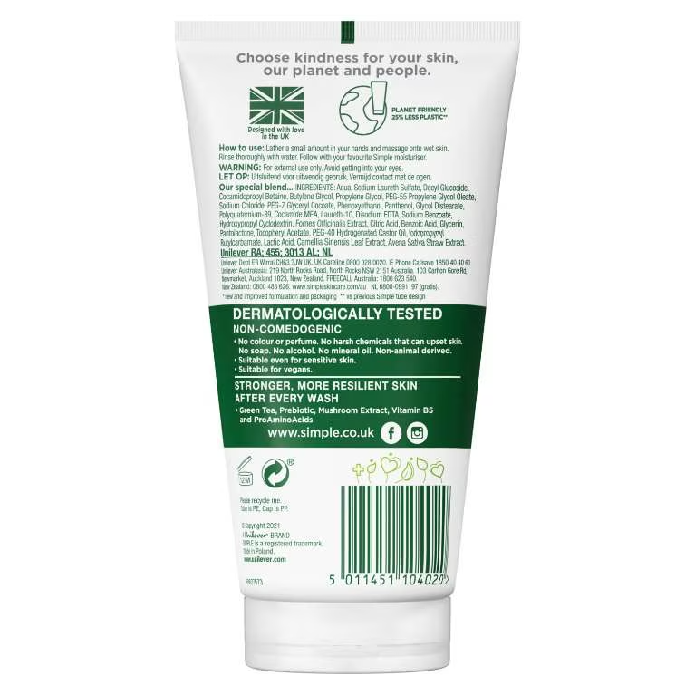 Simple Age Resisting Facial Wash | 150ml