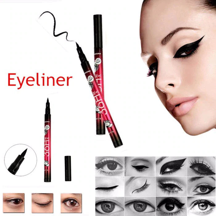 YANQINA 36H Waterproof Eyeliner (12-Pieces Box): All-Day Wear & Precision