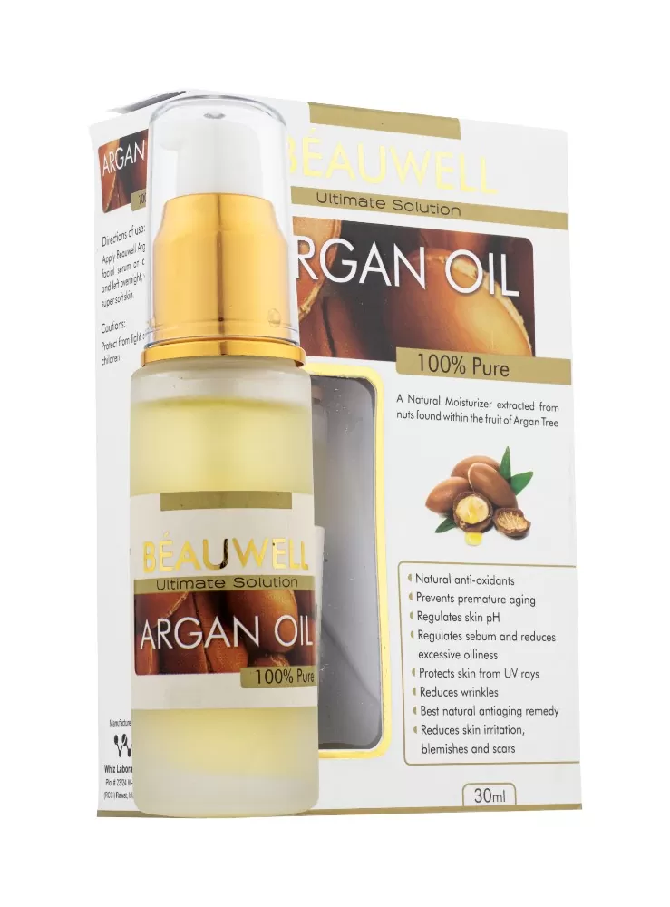 "BEAUWELL 100% Pure Argan Oil | 30ml - Liquid Gold for Skin & Hair"