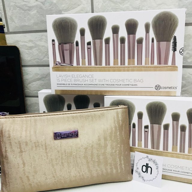 BH Cosmetics Lavish Elegance 15 Piece Brush Set with Cosmetic Bag