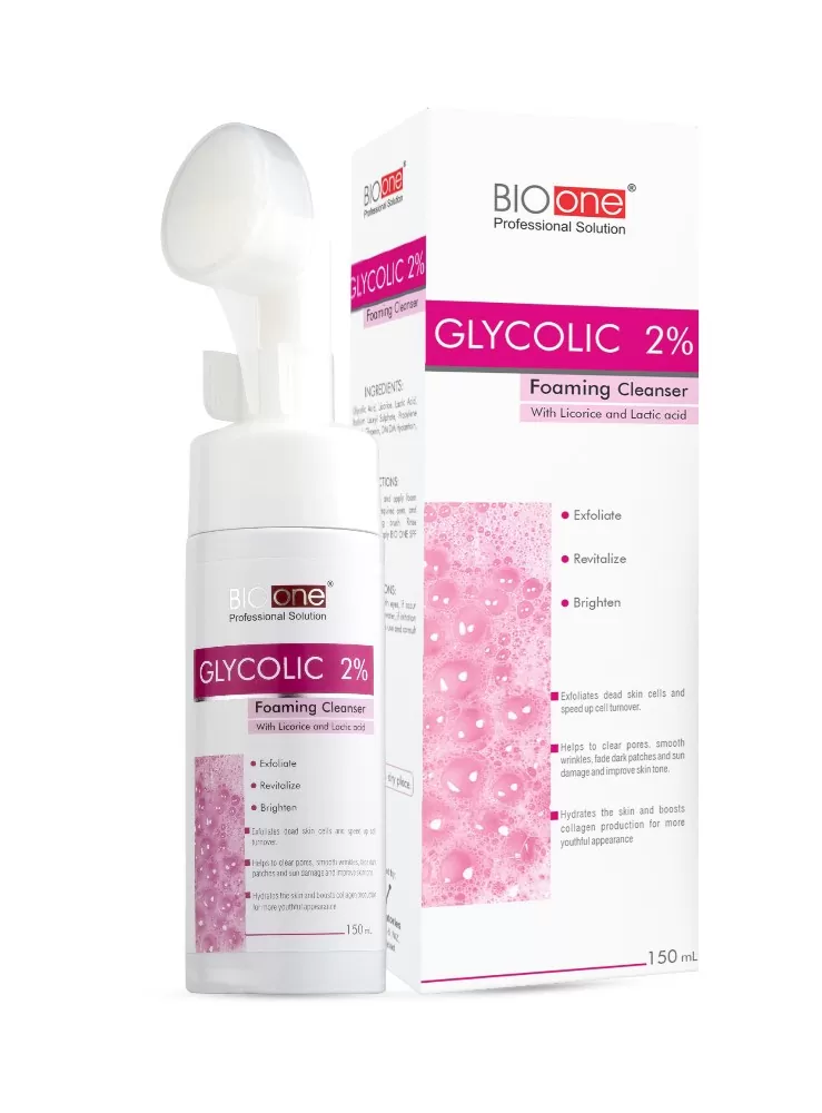 "BIO ONE Glycolic 2% Foaming Cleanser | 150ml - Exfoliate & Refresh"