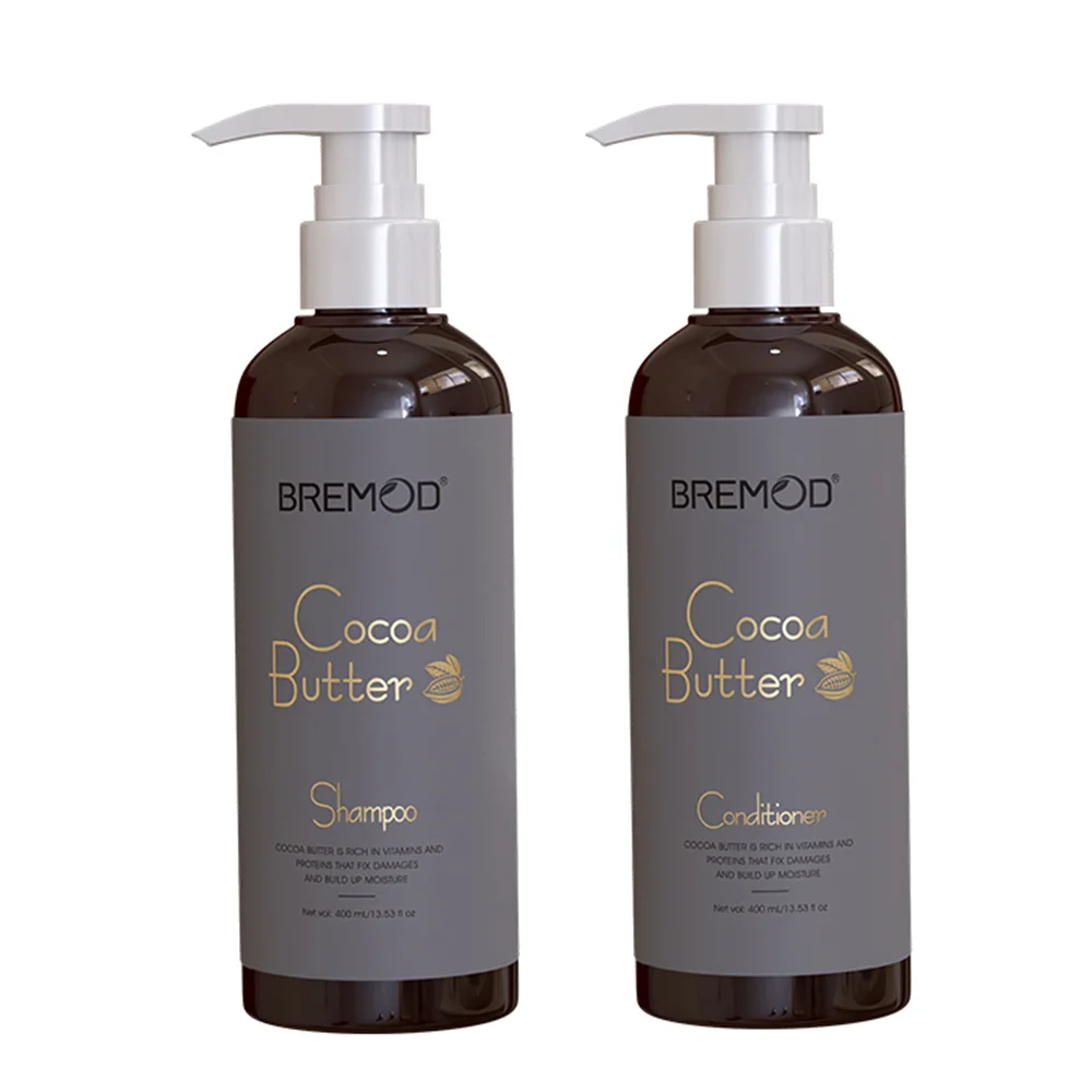 Bremod Cocoa Butter Shampoo and Conditioner Set | 400ml Each | Hydrating & Frizz Control