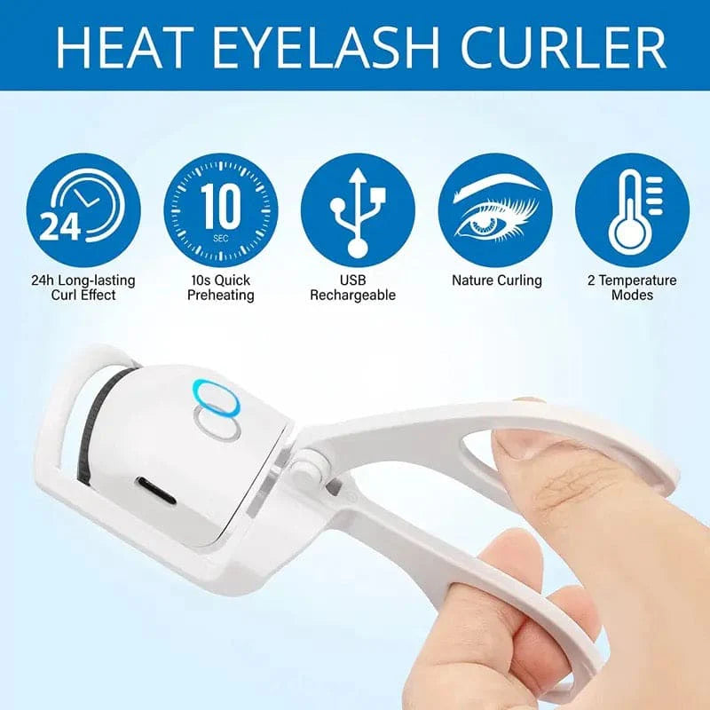 Electric Eyelash Curler Heated, Long-Lasting Curl, Safe & Travel-Friendly